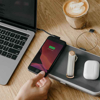 Organizador de Carga Inalámbrica Qi 2 en 1 para Dispositivos Electrónicos - Image 2