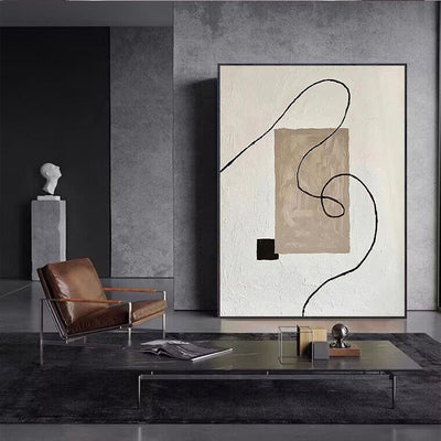 Cuadro Minimalista Blanco y Negro - Arte Abstracto para Sala de Estar - Image 21