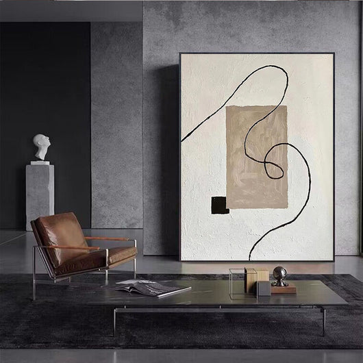 Cuadro Minimalista Blanco y Negro - Arte Abstracto para Sala de Estar - Image 21