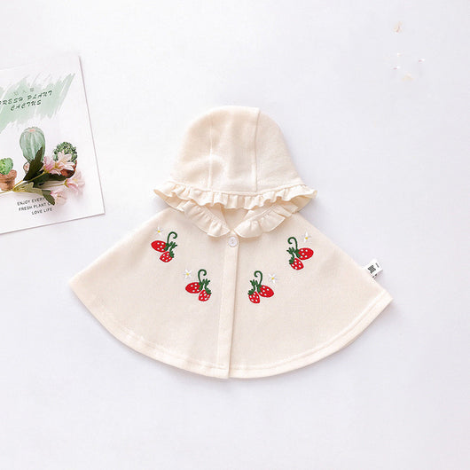 Capa con Capucha Infantil Bordada Fresa Dulce - Image 5