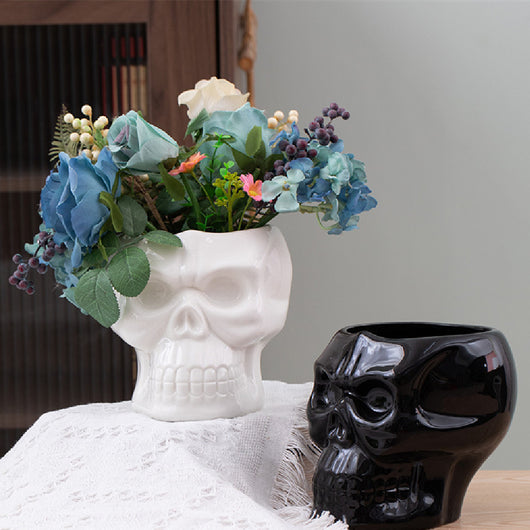 Maceta de Cerámica Calavera con Diseño Cartoon - Image 6