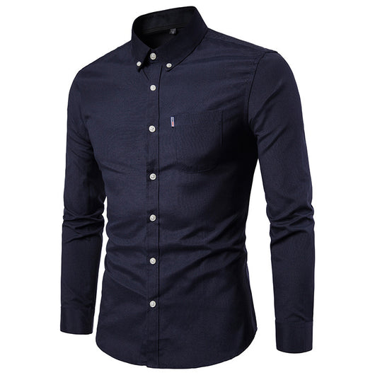Camisa Slim Fit Coreana de Manga Larga para Hombre - Image 12