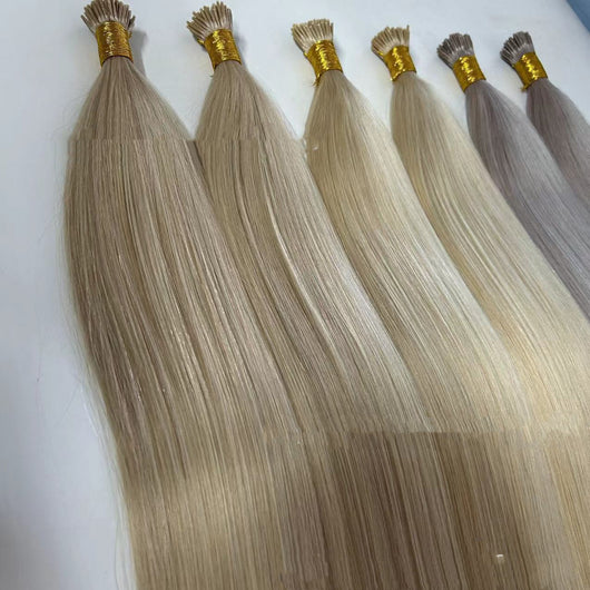 Extensiones de Cabello Blanco Liso Premium con Trenzado - Image 6