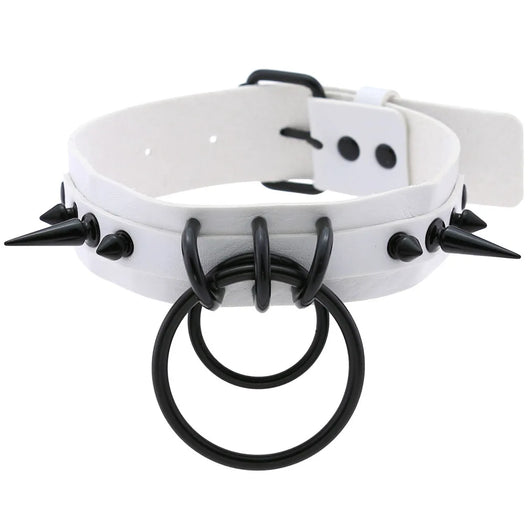 Collar Choker Punk con Remaches y Hebilla - Unisex Negro - Image 18