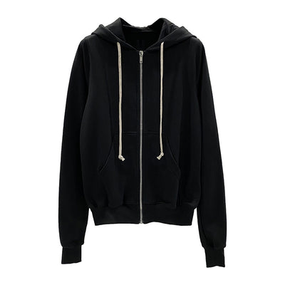 Sudadera Negra con Capucha y Cierre para Hombre - Image 5