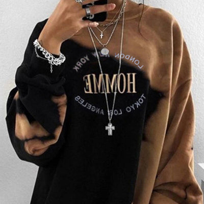 Sudadera Estampada Tie-Dye Manga Larga para Mujer - Image 4