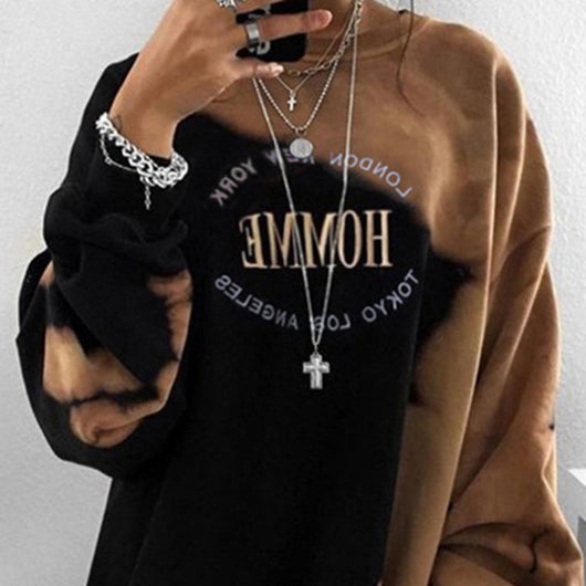 Sudadera Estampada Tie-Dye Manga Larga para Mujer - Image 4