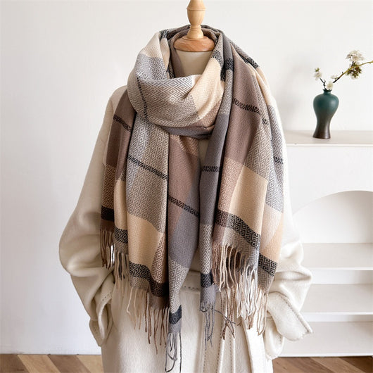 Bufanda Unisex Otoño Invierno con Borlas - Versátil para Cualquier Estilo - Image 13