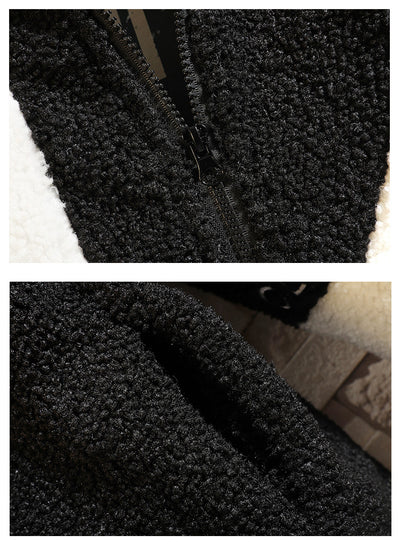 Chaqueta de Lana Cordero con Forro Polar para Hombre - Otoño e Invierno - Image 13
