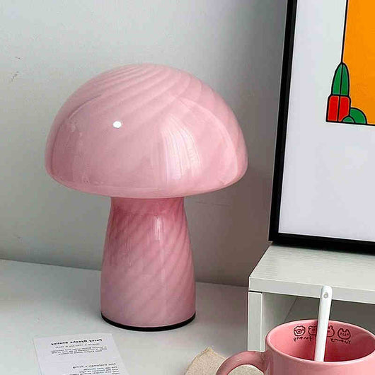 Lámpara de Mesa Seta Rayada en Crema - Image 5