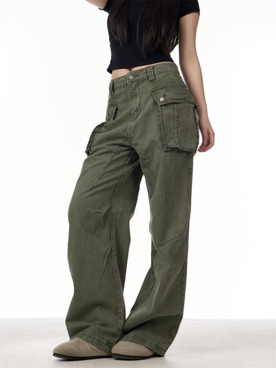 Overol Vintage Desgastado con Bolsillos Grandes - Image 19