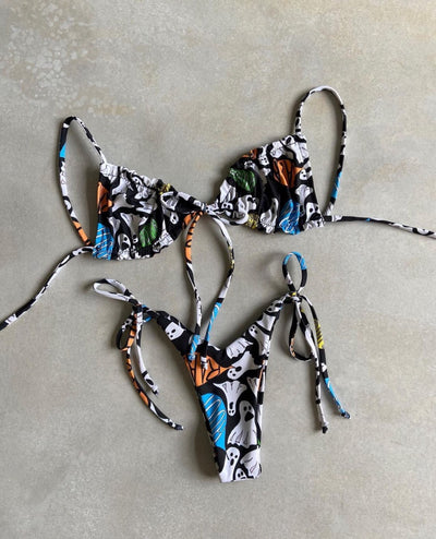Bikini Deportivo de Tiras Ajustables en Color Sólido - Image 19