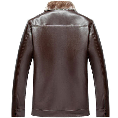 Chaqueta PU Cuello Alto Casual - Image 8