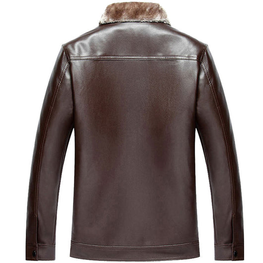 Chaqueta PU Cuello Alto Casual - Image 8