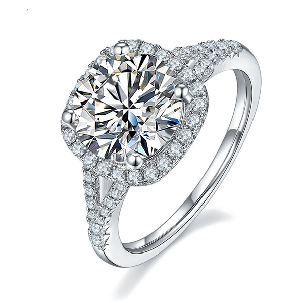 Anillo de Moissanita con Baño de Oro Blanco para Mujer - Image 3