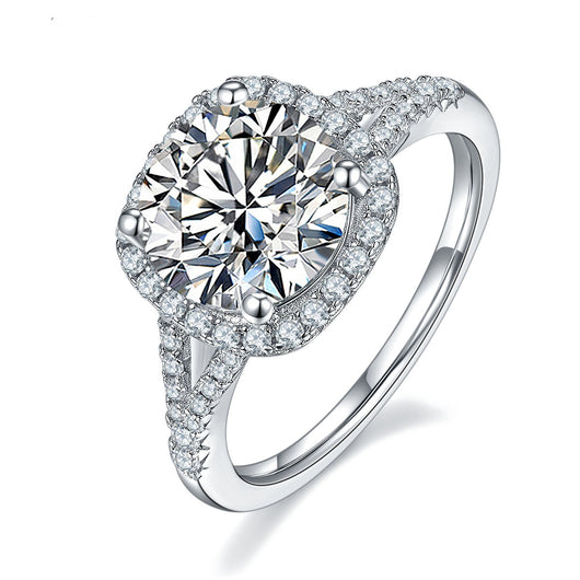 Anillo de Moissanita con Baño de Oro Blanco para Mujer - Image 3