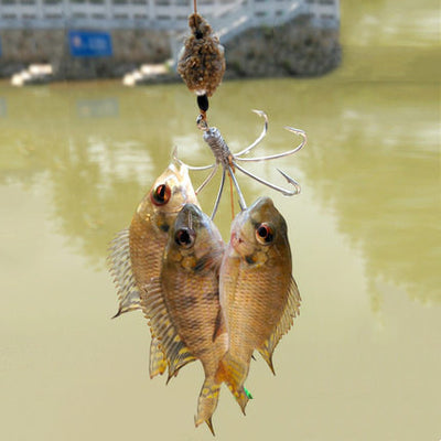 Juego Completo de Anzuelos de Pesca con Anclajes de Tres Púas - Image 3