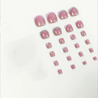 Uñas Postizas Clásicas Francesas Removibles - Image 3