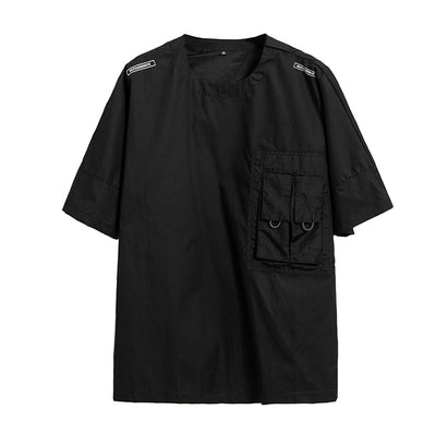 Playera Hip-hop Suelta Funcional Estilo Oscuro para Hombre - Verano - Image 12