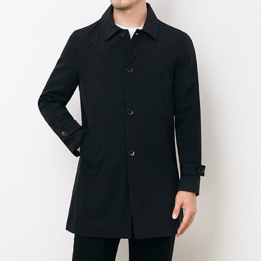 Abrigo Casual de Solapa Larga para Hombre - Cortavientos Versátil - Image 7