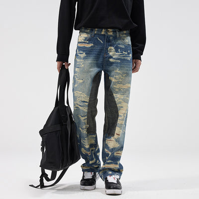 Pantalones Vaqueros Rectos Estampados con Estilo Urbano - Image 5