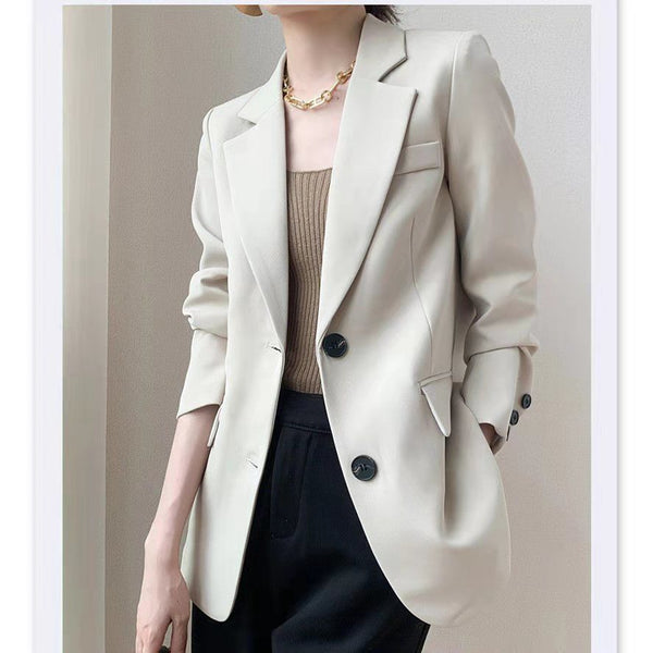 Blazer Ejecutivo Marrón Talle S - Diseño Minimalista para Mujer
