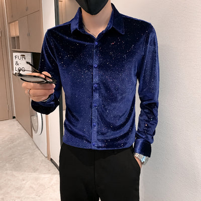 Camisa de Negocios Casual para Hombre con Detalles Brillantes - Image 4