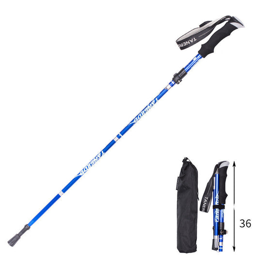 Bastón de Trekking Plegable Ultra Ligero con Mango Recto - Retráctil y Portátil - Image 19