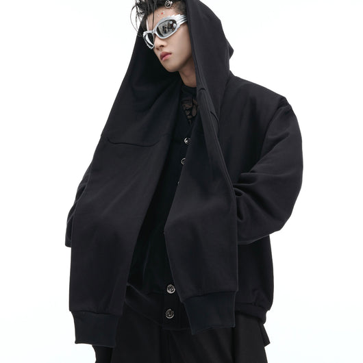 Cardigan Acolchado Oversized con Capucha y Efecto Dos Piezas - Image 12