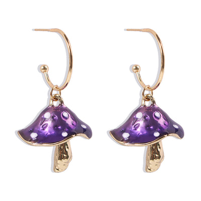 Aretes Colgantes Tres Hongos Dorados para Mujer - Diseño Trendy y Dulce - Image 20