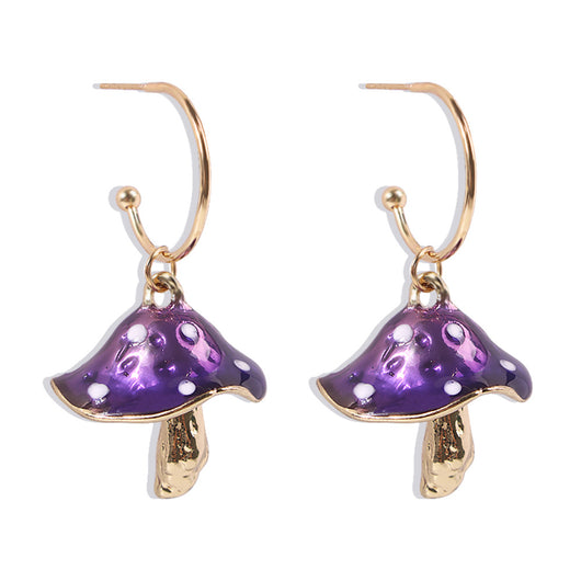 Aretes Colgantes Tres Hongos Dorados para Mujer - Diseño Trendy y Dulce - Image 20