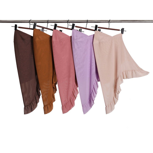 Pañoleta Voile Voluminosa con Volados y Textura Tridimensional