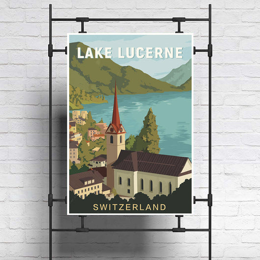 Cuadro Lienzo Póster Vintage Lago Lucerna Suiza - Image 7