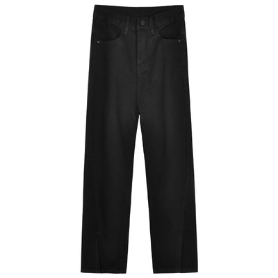 Jeans Negros Cintura Alta Micro Acampanados Pierna Recta - Image 20