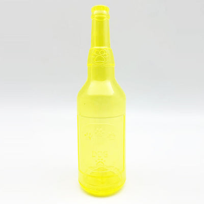Translucent blue pet molar toy shaped like a bottle, featuring embossed paw prints and the word "DOG". - Image 13