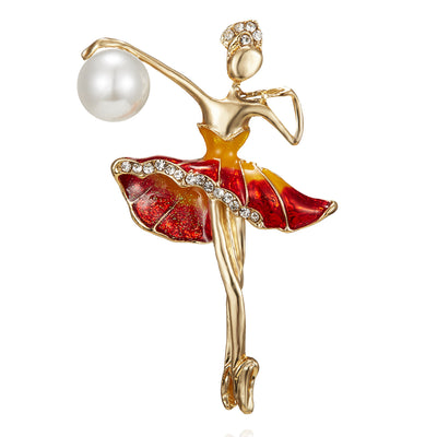 Broche Bailarina con Perlas y Cristales - Accesorio Deportivo para Mujeres - Image 12