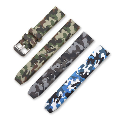 Correa de Silicona Camuflaje con Hebilla Plana Universal