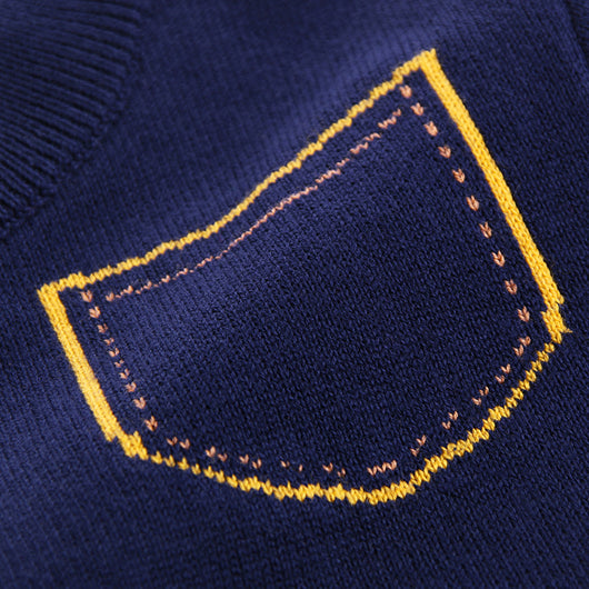 Polera de Punto Doble Capa para Niño en Algodón Color Ante - Image 3