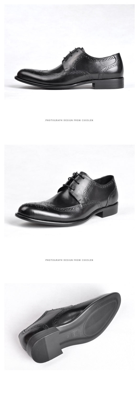 Zapatos de Cuero Genuino para Hombre Punta Fina Negocios Formales - Image 19