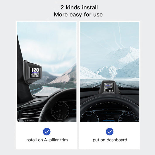 Pantalla HUD OBD GPS para Auto - Computadora de Conducción con Lector de Códigos - Image 14