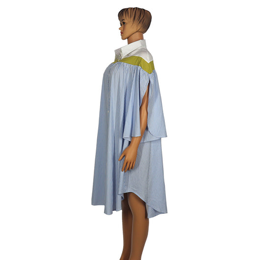 Vestido Camisero Suelto a Rayas para Mujer - Image 13