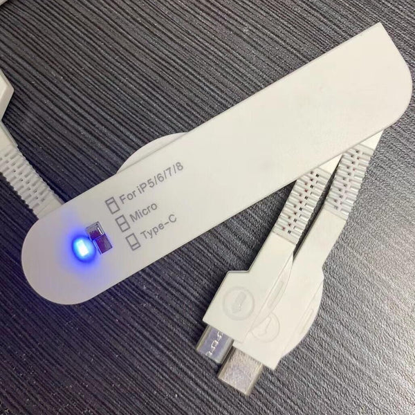 Cable de Carga 3 en 1 Plegable para Tres Dispositivos