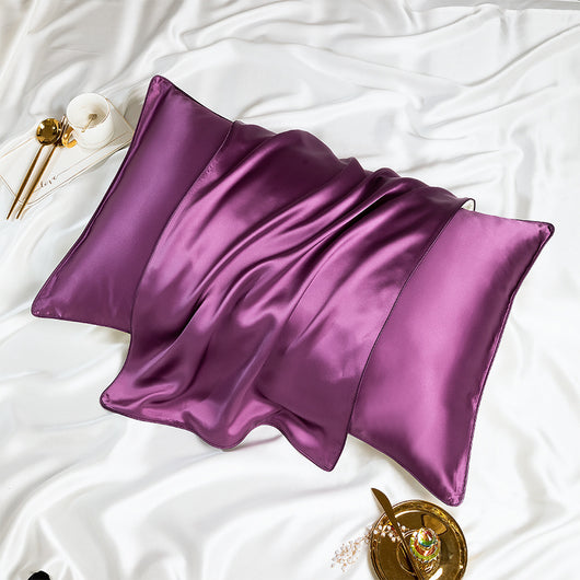 Par de Fundas de Almohada de Seda Premium Color Sólido - Image 14