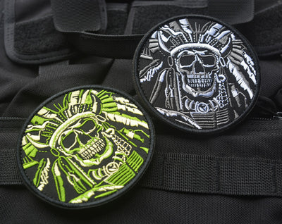 Parche Bordado Calavera Minimalista con Velcro - Image 12