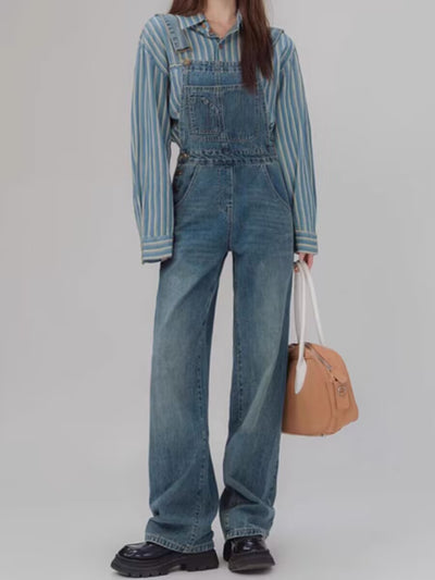 Camisa Vaquera Suelta con Tirantes Azules - Efecto Adelgazante - Image 8
