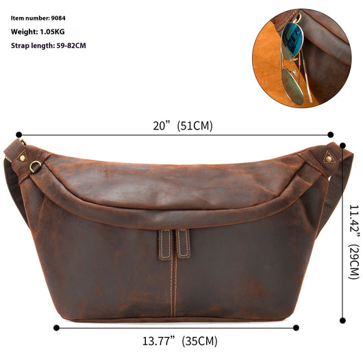 Bolso Mensajero de Cuero para Hombre - Deportivo y Outdoor - Image 3