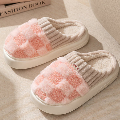 Pantuflas de Cuadros Cálidas para Mujer - Zapatillas de Casa Acolchadas con Suela Antideslizante - Image 13