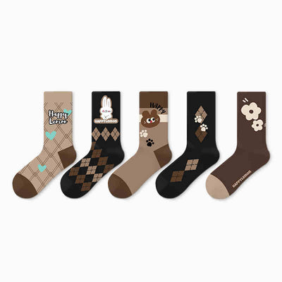 Calcetines de Algodón Estampado Infantil Primavera Otoño - Image 8