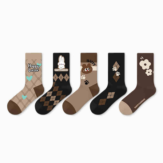 Calcetines de Algodón Estampado Infantil Primavera Otoño - Image 8