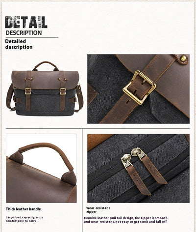 Bolsa Mensajero de Lona para Hombre - Estilo Casual - Image 10